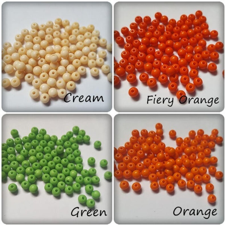 Acrylic round beads, Acrylic beads, Round beads, Jewellery making, Craft beads, Round, 4mm, Beads image 3