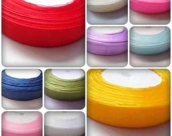5m Organza Craft Ribbon | 15mm Wide Sheer Ribbon for DIY Crafts, Gift Wrapping, Hair Bows & Handmade Projects