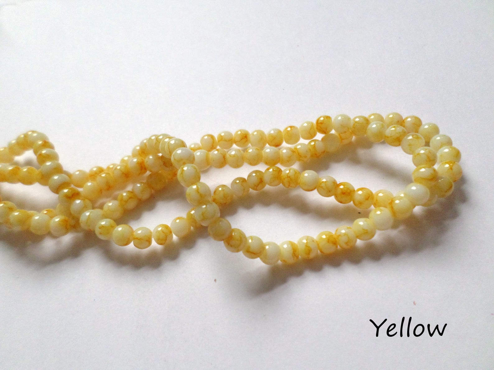 4mm Mottled Glass Beads Etsy