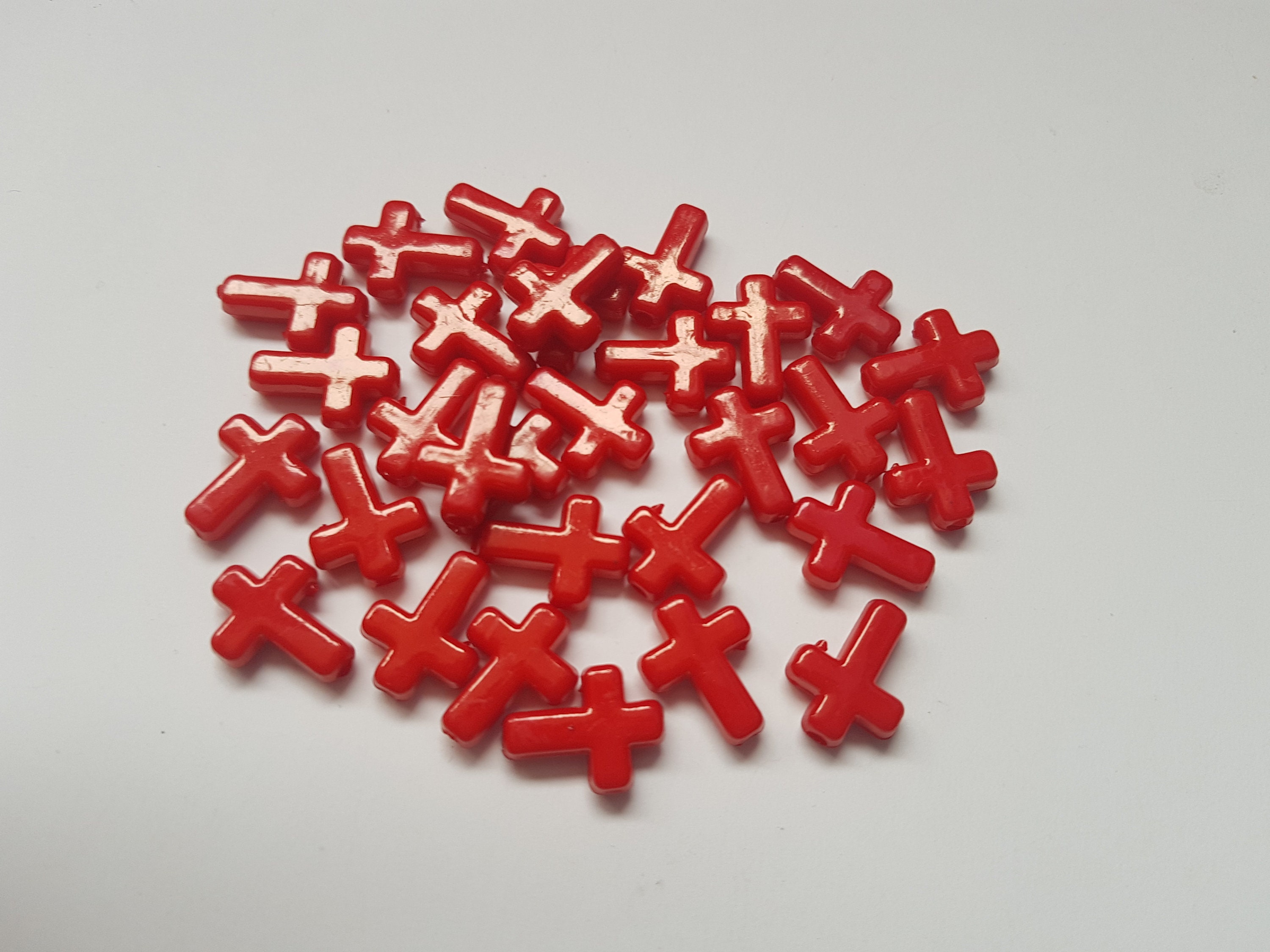 16mm Cross Beads Acrylic Cross Beads Cross Beads Acrylic Etsy