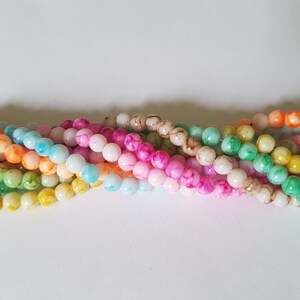 6mm Mottled glass beads, Mottled glass beads, Glass beads, Mottled beads, Round glass beads, 6mm Beads, Beads, Craft beads, Jewellery making