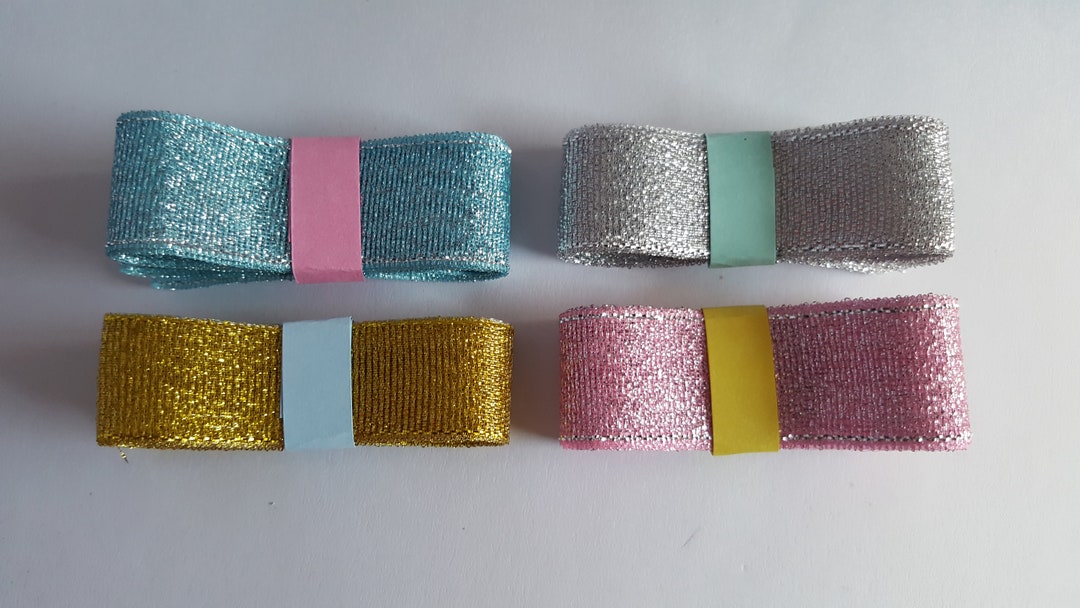 Sparkle Ribbon Bundle Pack | 4 X 1m Mixed Colour Ribbons, 20mm Wide for ...