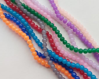 6mm imitation jade beads, Imitation jade beads, Glass beads, Round beads, Craft beads, Beads, Jewellery making, Round, Glass