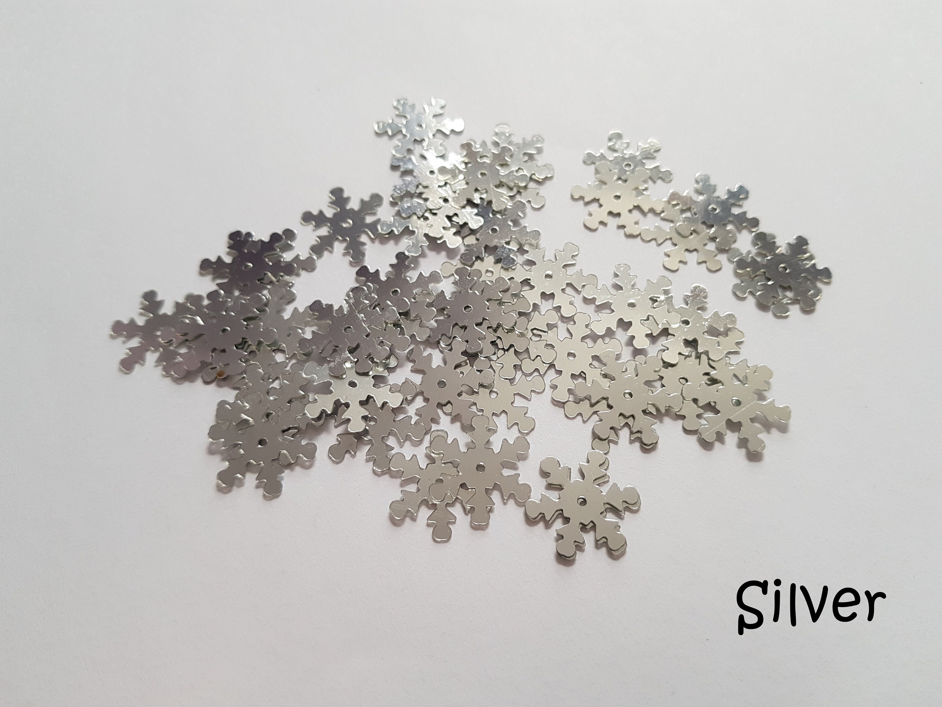 13mm snowflake sequins Snowflake sequins Christmas sequins Etsy