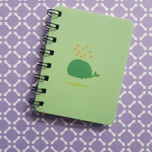 Mini Whale Notepad – Small Ring-Bound Notebook, 80 Pages, Pocket Journal for Notes