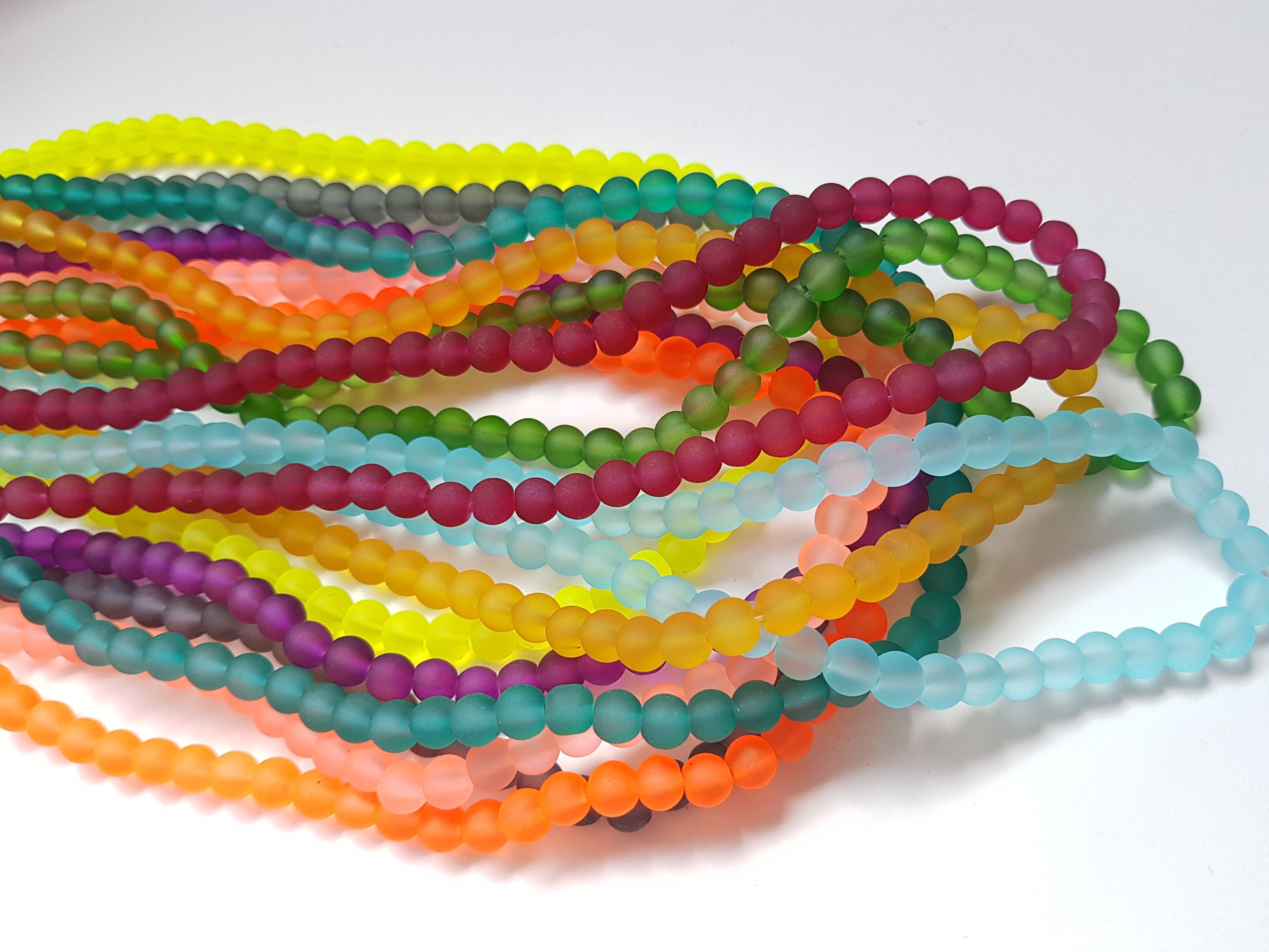 6mm Frosted Glass Beads Frosted Glass Beads Frosted Beads Etsy UK