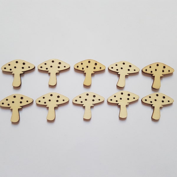 30mm wooden toadstools, Wooden toadstools, Wooden shapes, Wood craft shapes, Wood crafts, Mushrooms, Toadstools, Fairy, Fairytale