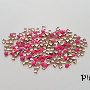 3mm square studs, Square studs, Metal studs, Nail art studs, Nail art, Studs, Stud embellishments, Embellishments, Scrapbooking, Square image 6