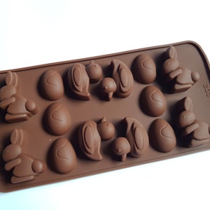 Easter mould, Spring mould, Craft mould, Silicone mould, Shape mould, Resin mould, Chocolate mould, Pendant mould, Egg, Easter, Bunny, Duck