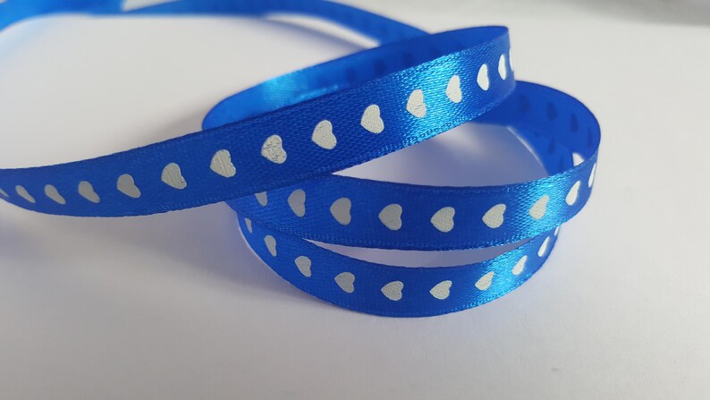 10mm heart satin ribbon