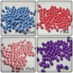 Acrylic round beads, Acrylic beads, Round beads, Jewellery making, Craft beads, Round, 4mm, Beads image 4