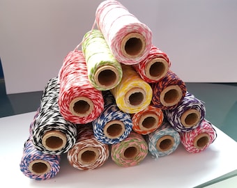 8 Ply Bakers Twine 12m | 1.5–2mm Thick Craft String | Gift Wrapping, Crochet & DIY Supplies