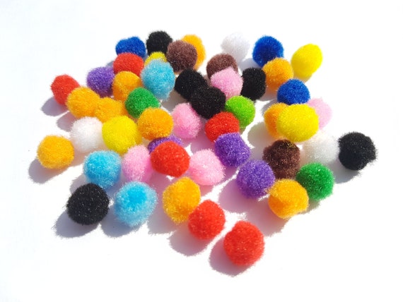 12mm Pompoms Pompoms Wool Pompoms Craft Pompoms Coloured Etsy