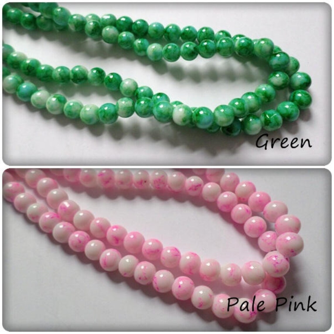 8mm Mottled Glass Beads Mottled Glass Beads Glass Beads Etsy