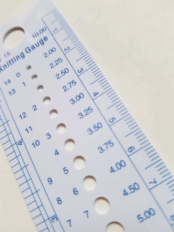 Needle Ruler Gauge Needle Gauge Knitting Needle Measure Etsy
