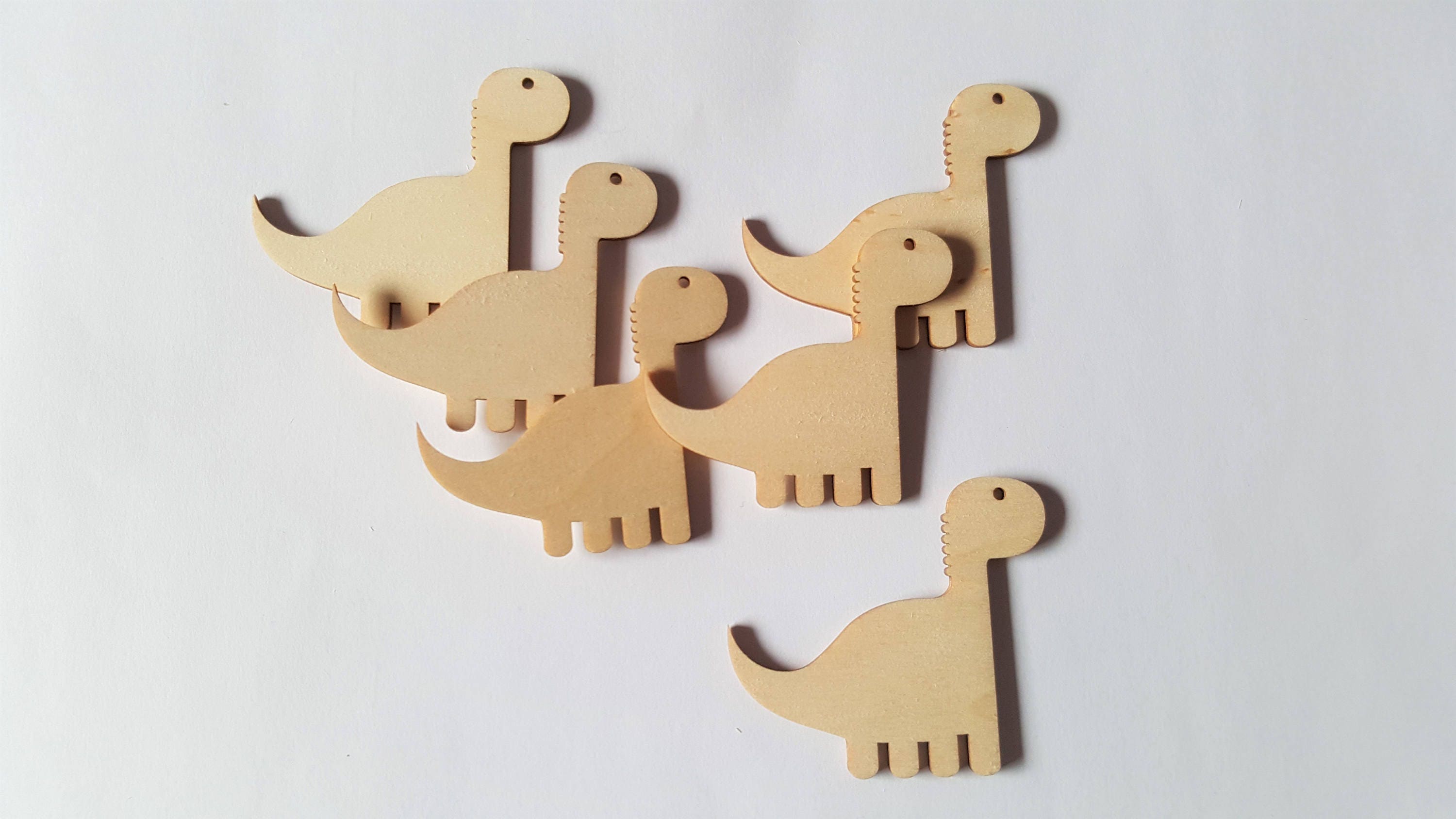 70mm Wooden Dinosaurs Wooden Dinosaurs Dinosaur Shapes - Etsy UK