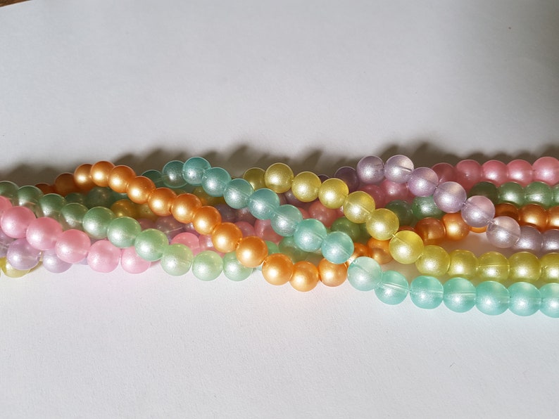 8mm Pastel beads Pastel glass beads Glass beads 8mm Round Etsy