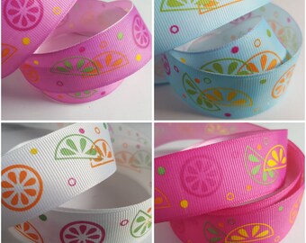 25mm fruit grosgrain ribbon