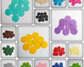 40mm felt circles, felt circles, felt shapes, felt embellishments, craft shapes, craft felt, felt, embellishments, scrapbooking