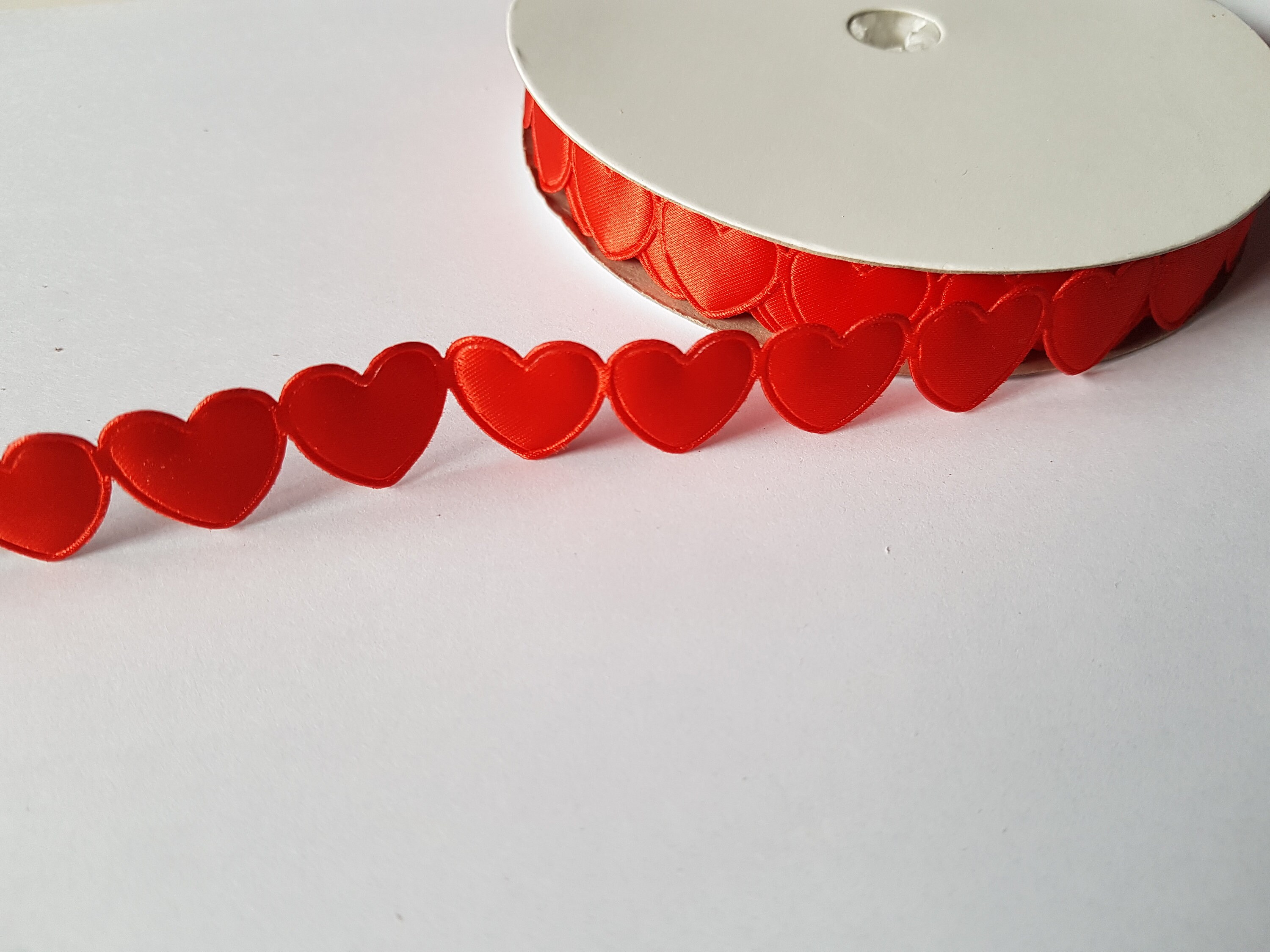 16mm heart trim Satin heart trim Craft trim Satin trim Etsy
