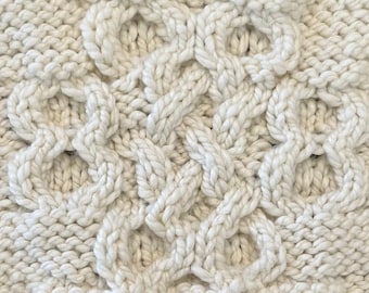Chrysanthemum Knot Knitting Pattern: Korean Cable Design (Digital Download)