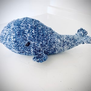 Whale Knitting Pattern, DIY Soft Toy, Homemade Baby Gift, Knit Your Own Stuffed Animal! Plush Blue Whale Instant Download