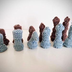 Chess Set Knitting Pattern, Chess Pieces Pattern Download, Plush Toys- King, Queen, Bishop, Knight, Rook, Pawn, Make Your Own Chess Pieces!