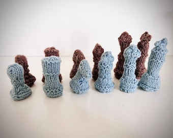 Chess Set Knitting Pattern: Plush Toy Chess Pieces (PDF Download)