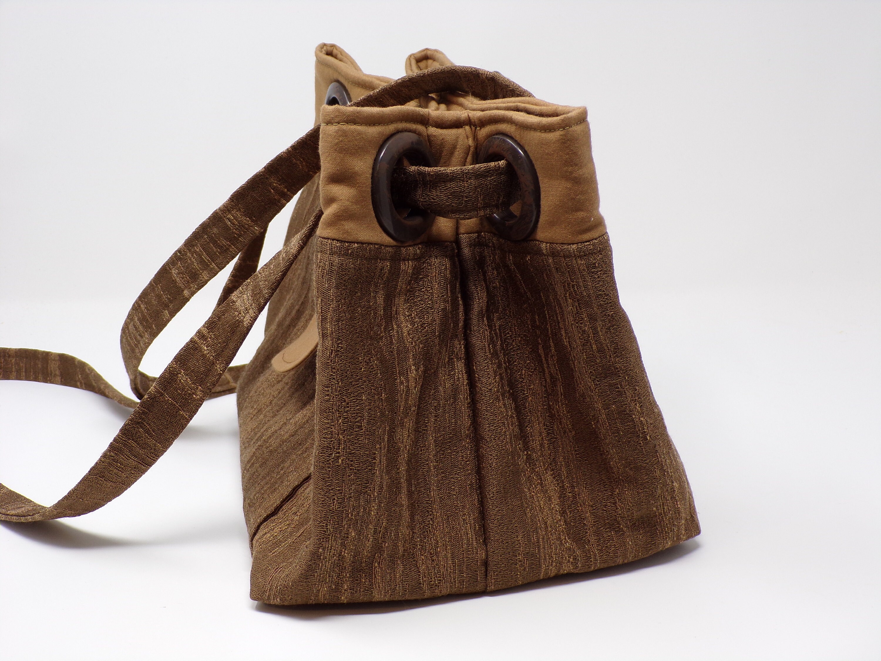Handmade Wendy Shoulder Bag, Drawstring Shoulder Bag, Multipocket