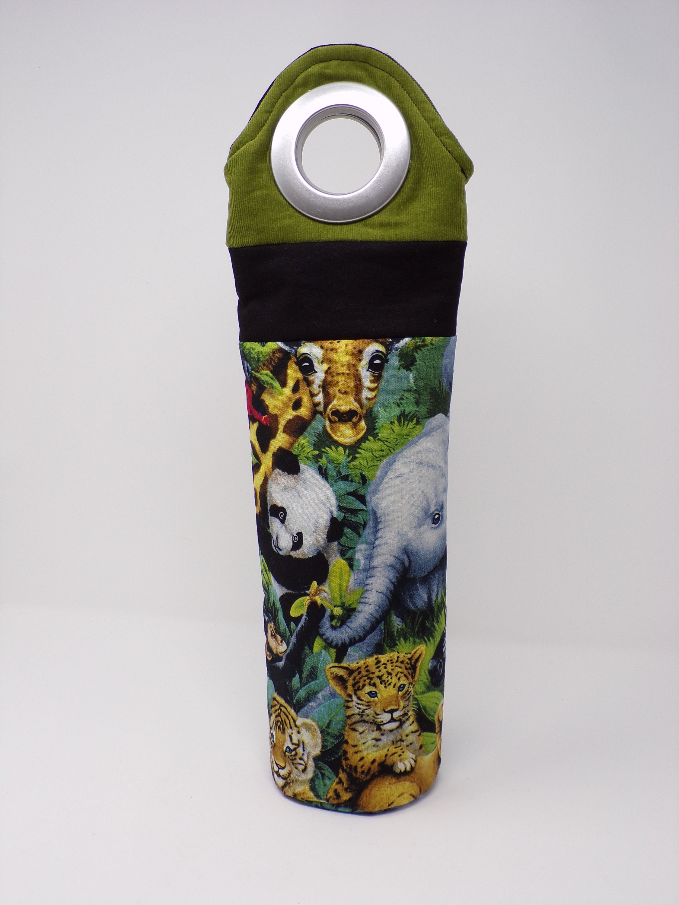 Handmade Quilted Insulated Wine Bottle Tote, BYOB Wine Tote, Insulated Wine Tote, Wine Bottle