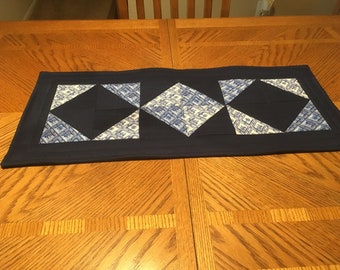 Quilted Table Runner Diamond Design - 29 in x 12.5 in