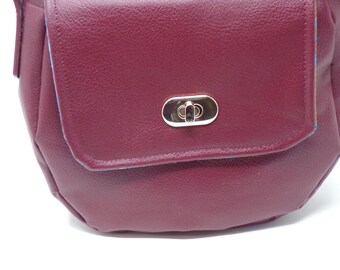 Burgundy Vinyl (Faux Leather) Small Purse