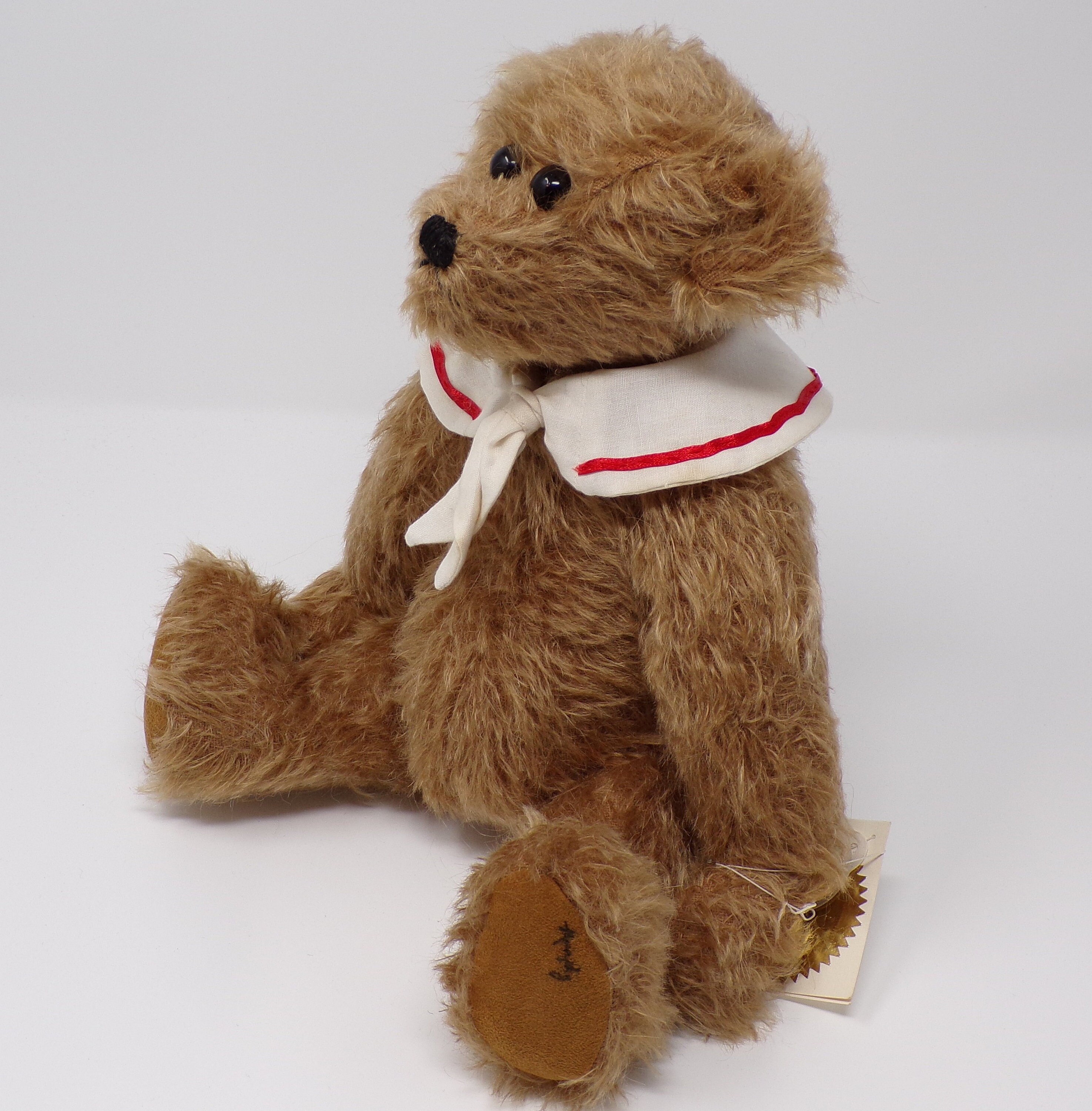 Handmade collectible mohair teddy bear - Murphy, the Sailor 12 1/2