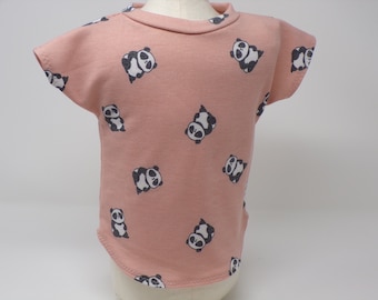 Chemise de style Peach and Ivory Panda Dolman pour bébé / tout-petit