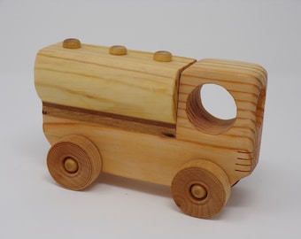 Handmade wooden tanker truck - 6 inches