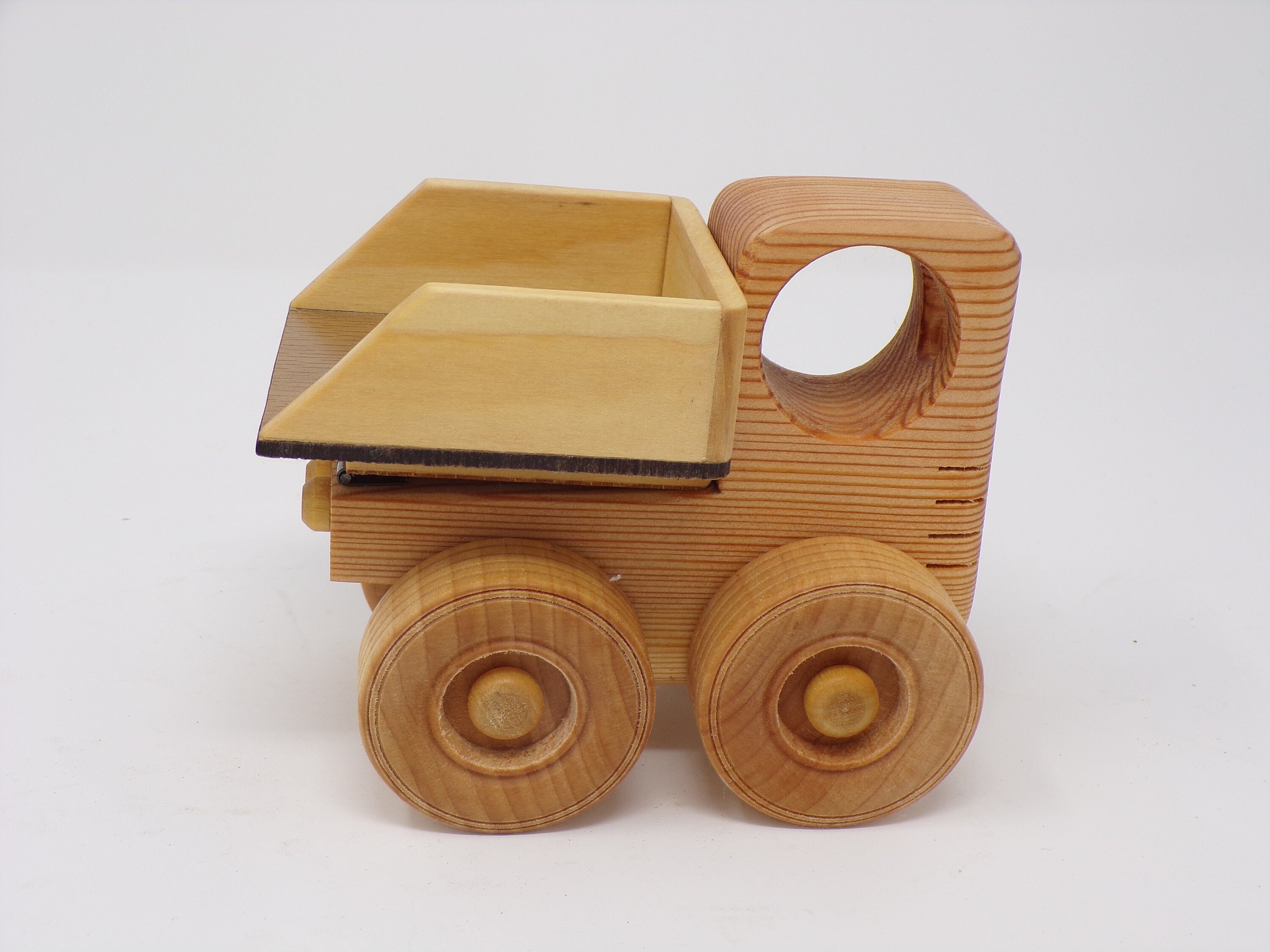 Wooden Dump Truck, Toddler Toy, Handcrafted Wooden Toy Dump Truck 6 1/2 long x 3 wide x 4 tall