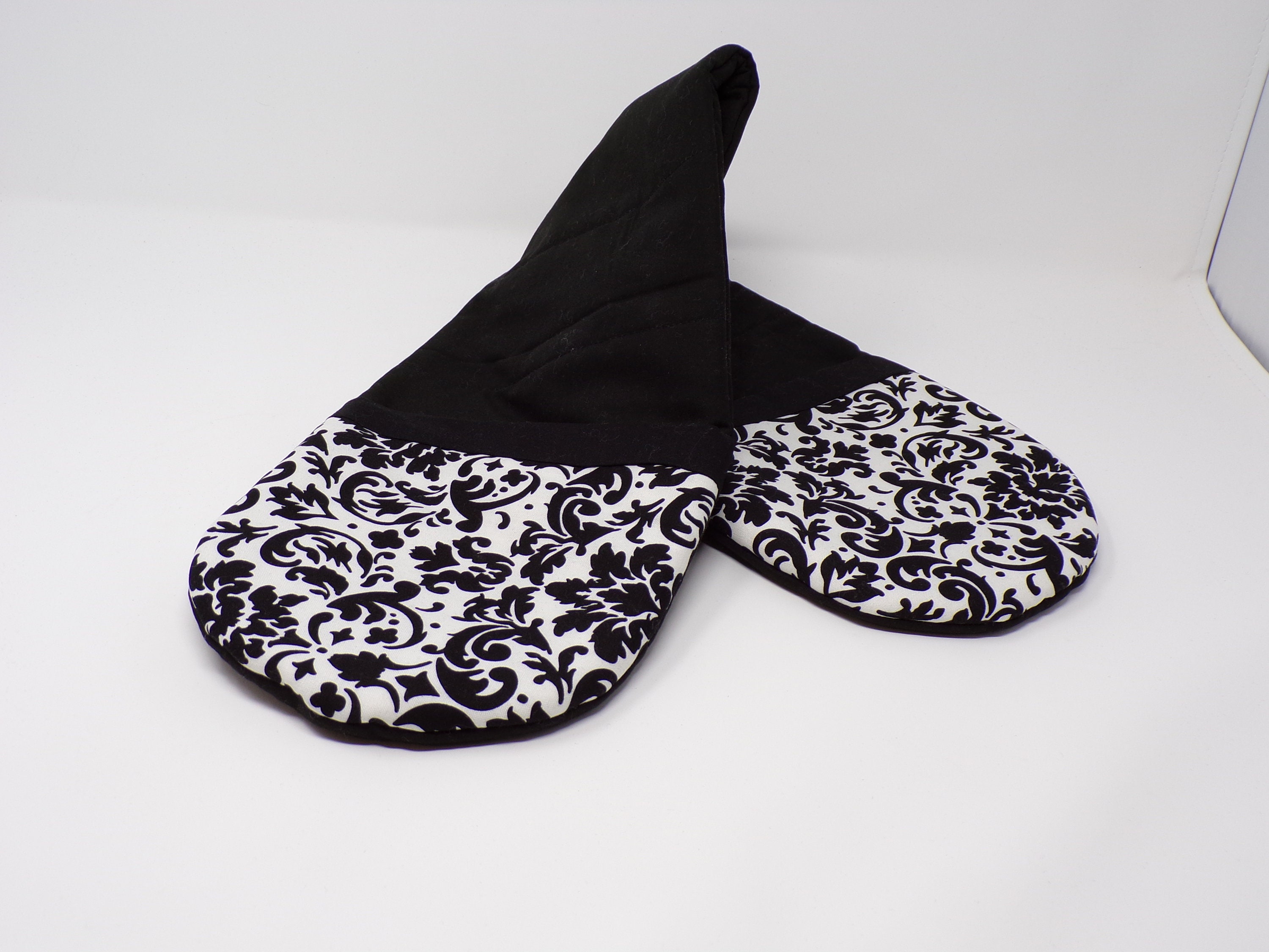 Quilted Reversible DoubleGlove Oven Mitt, Reversible Oven Mitt