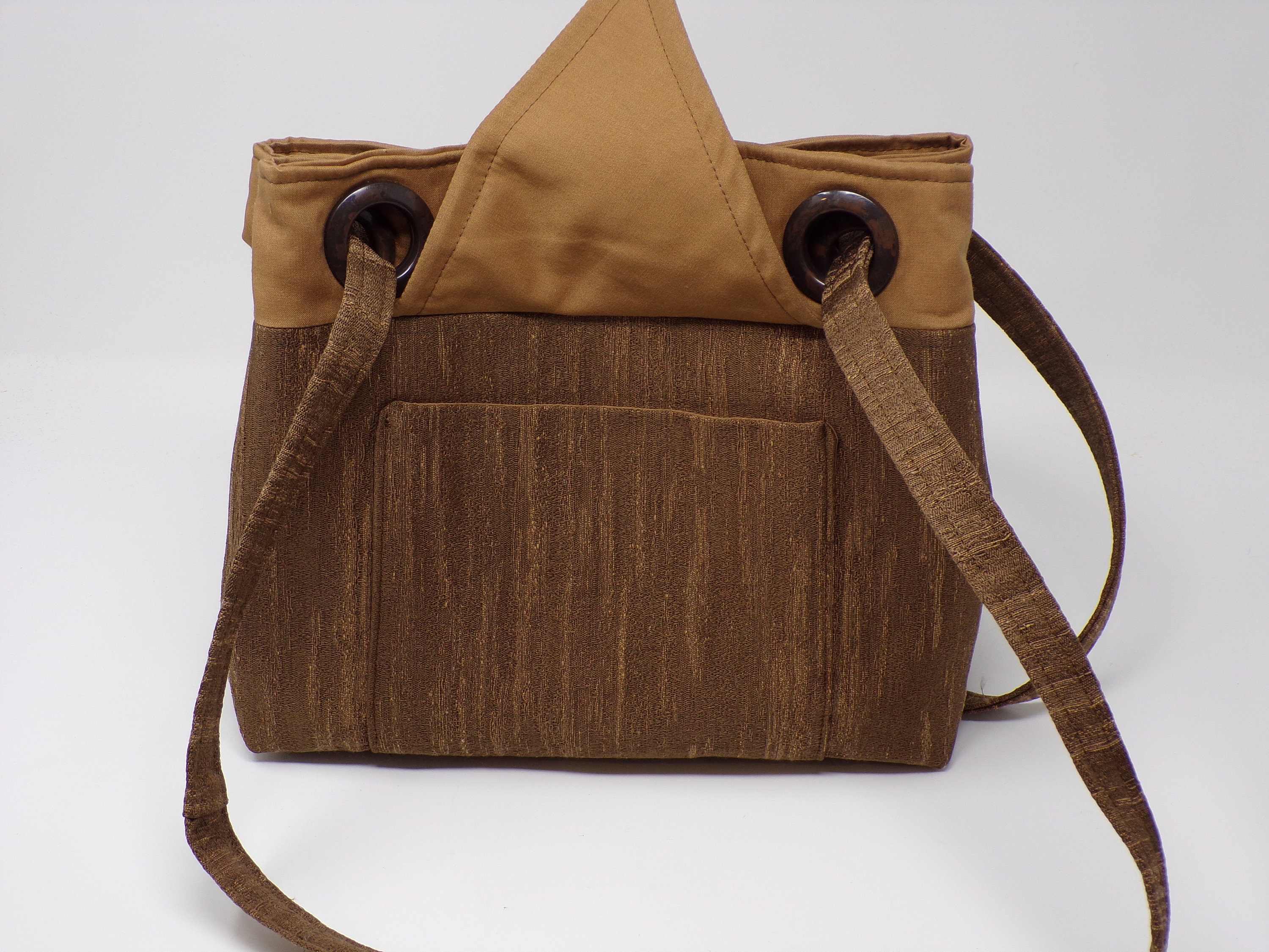 Handmade Drawstring/Grommet Shoulder Bag, Shoulder Bag, Women's ...