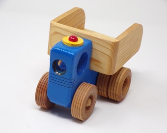 Painted Wooden Dump Trucks for Toddlers