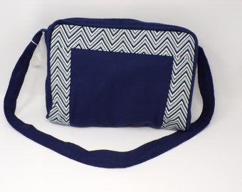 Denim and Chevron Purse