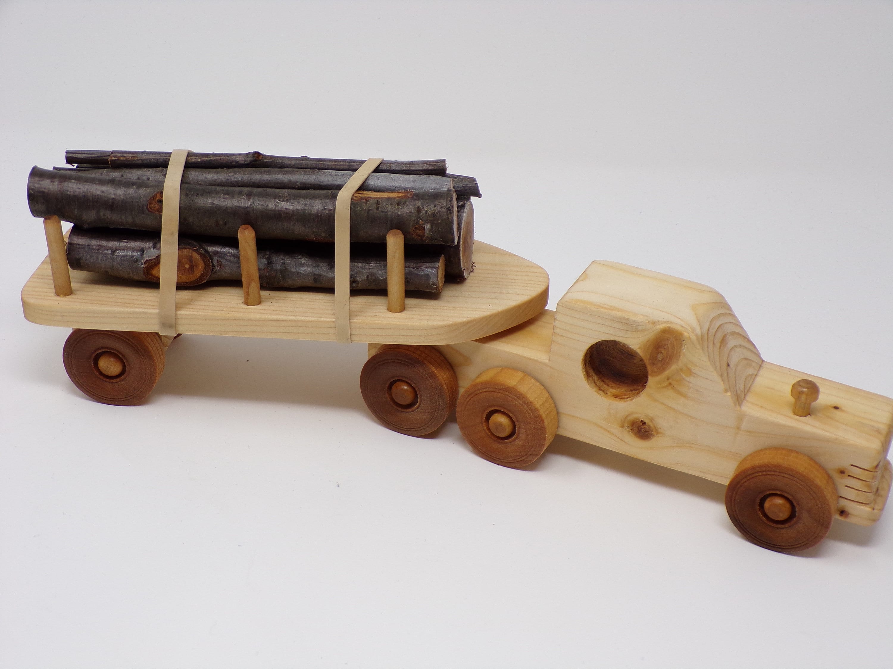 Wooden handcrafted log carrier, Log Carrier Truck
