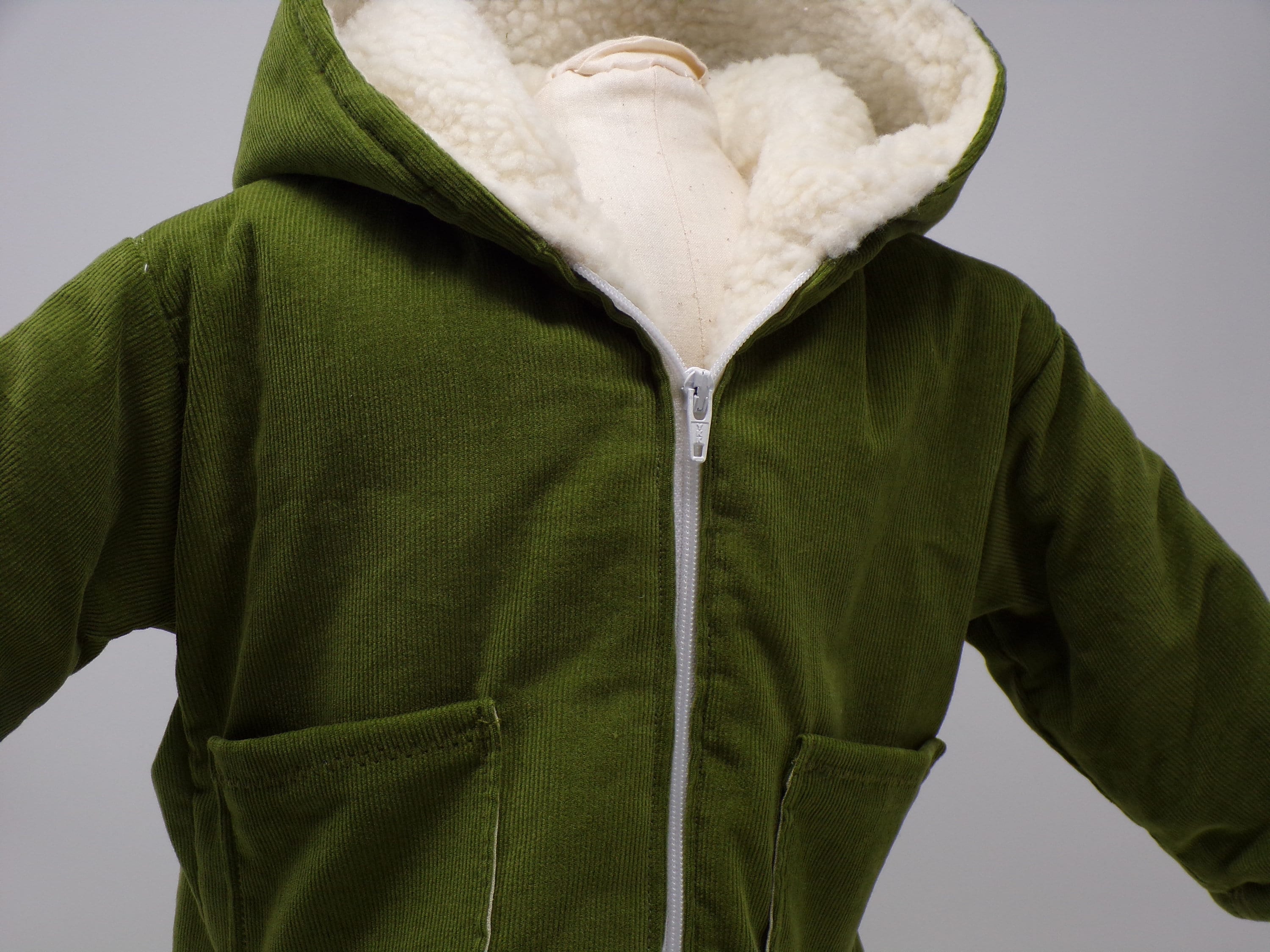 Baby Sherpa Lined Corderoy Hooded Jacket, Infant Sherpa Lined Corderoy