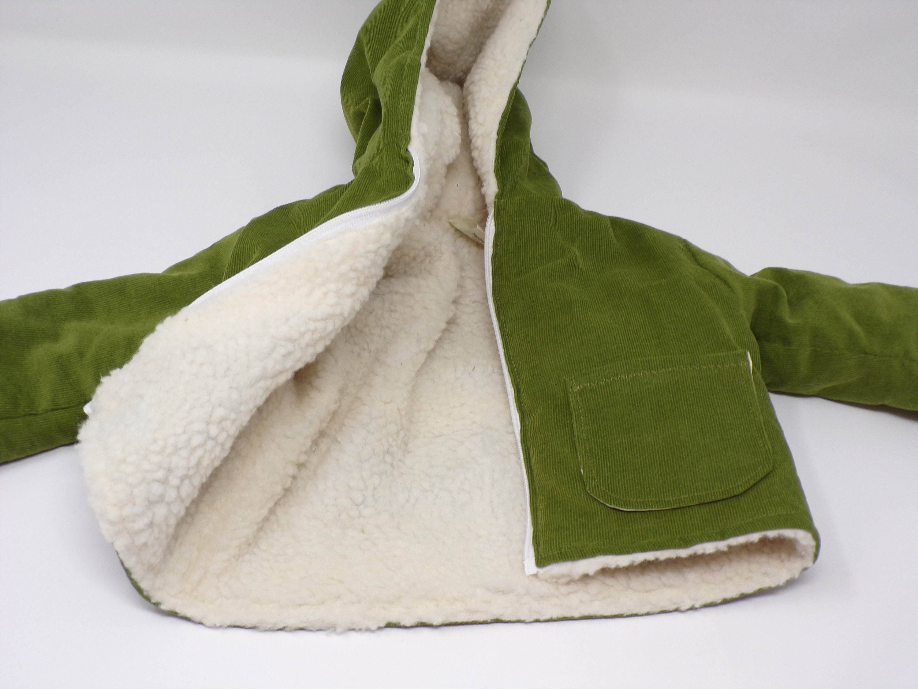 Baby Sherpa Lined Corderoy Hooded Jacket, Infant Sherpa Lined Corderoy