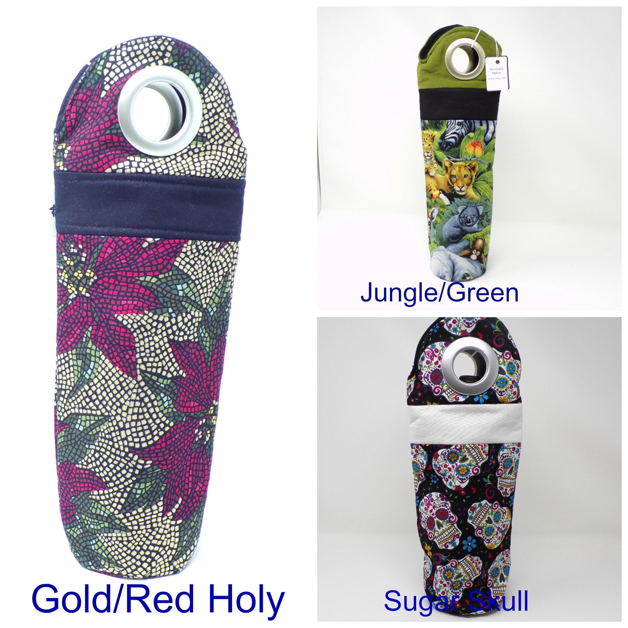 Handmade Quilted Insulated Wine Bottle Tote, BYOB Wine Tote, Insulated