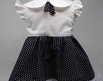 Infant/toddler Red and White Polka Dot Dress | Etsy