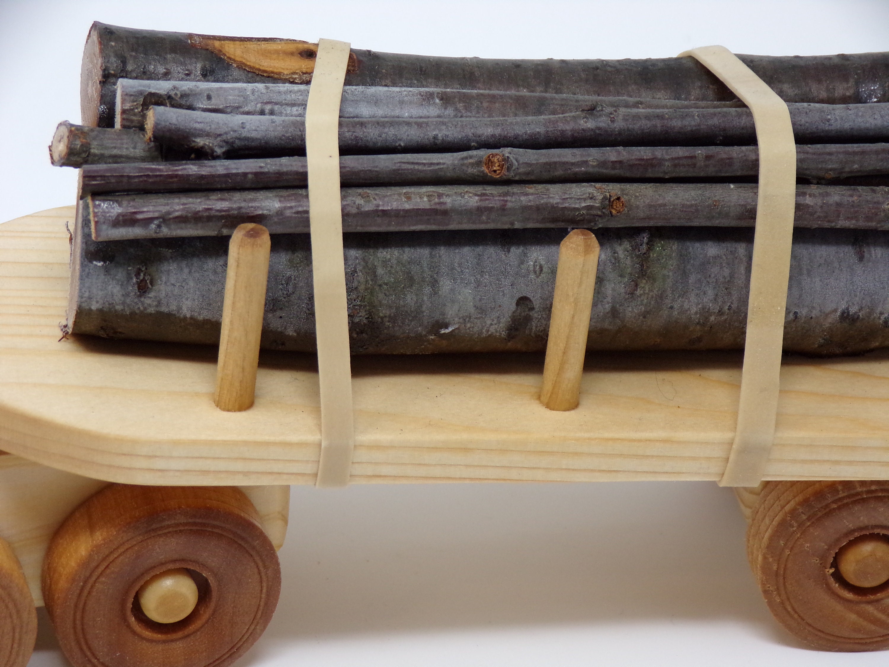 Wooden handcrafted log carrier, Log Carrier Truck