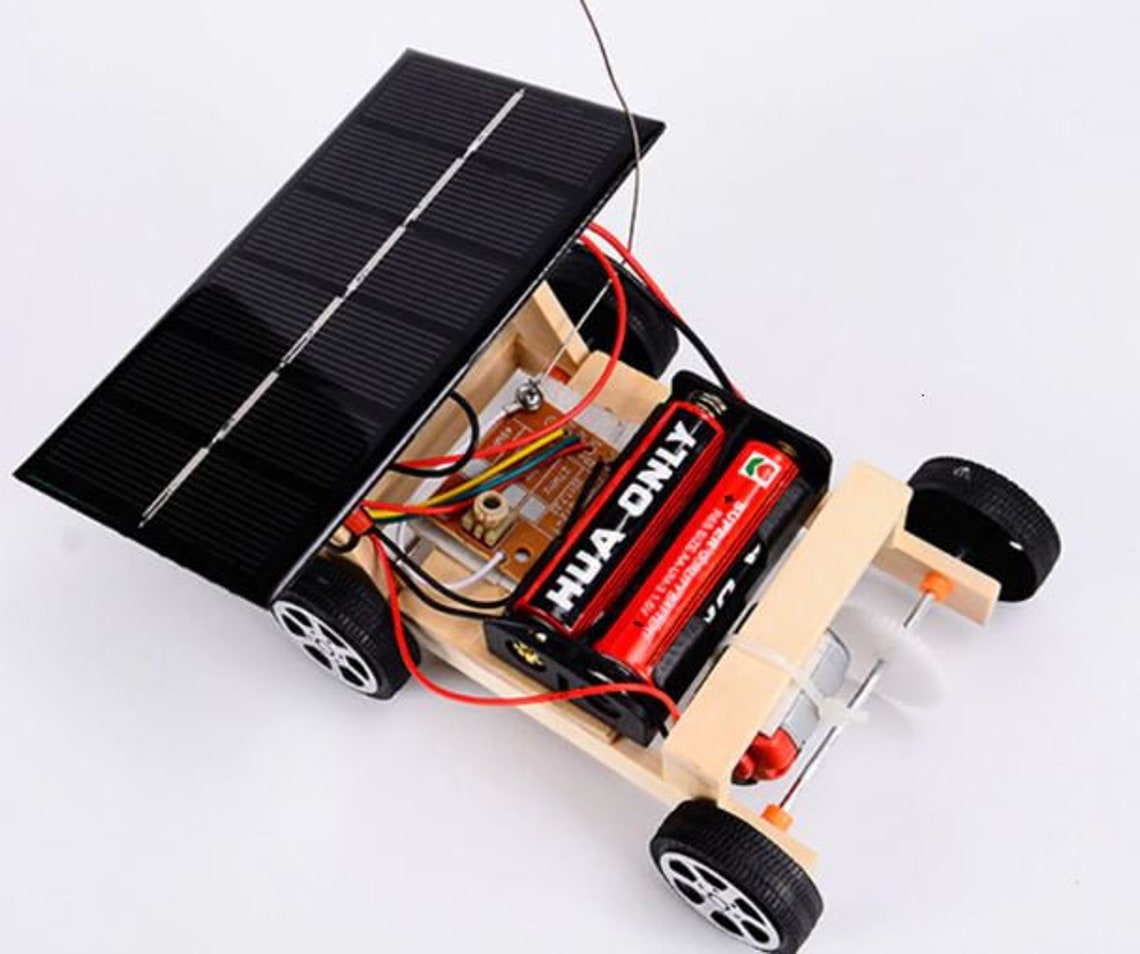Assemble Solar Car Wireless Remote Control Car Wood Toys For Etsy