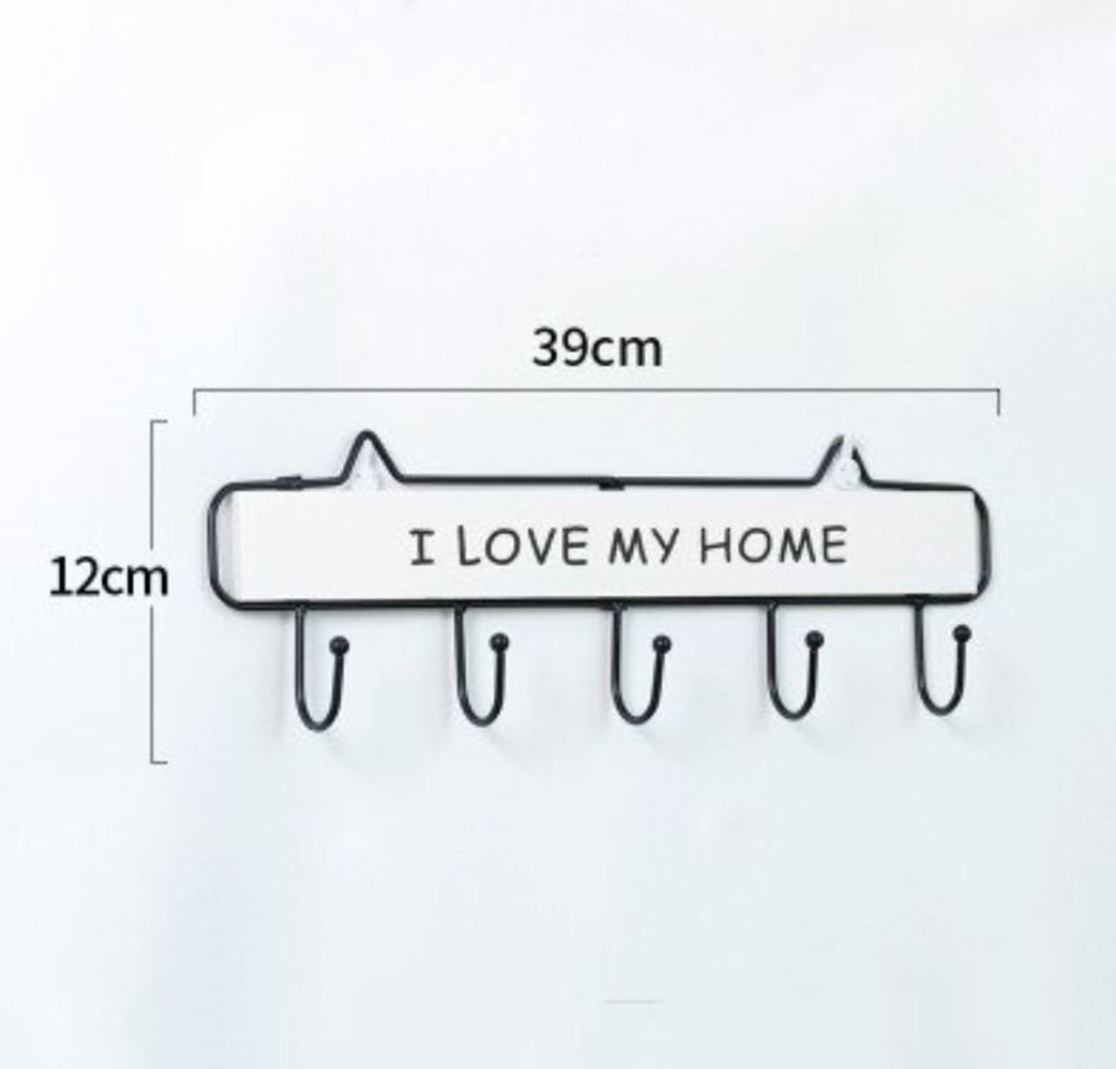 Creative Wrought Iron Coat Hook Storage Rack Solid Wood Key Etsy