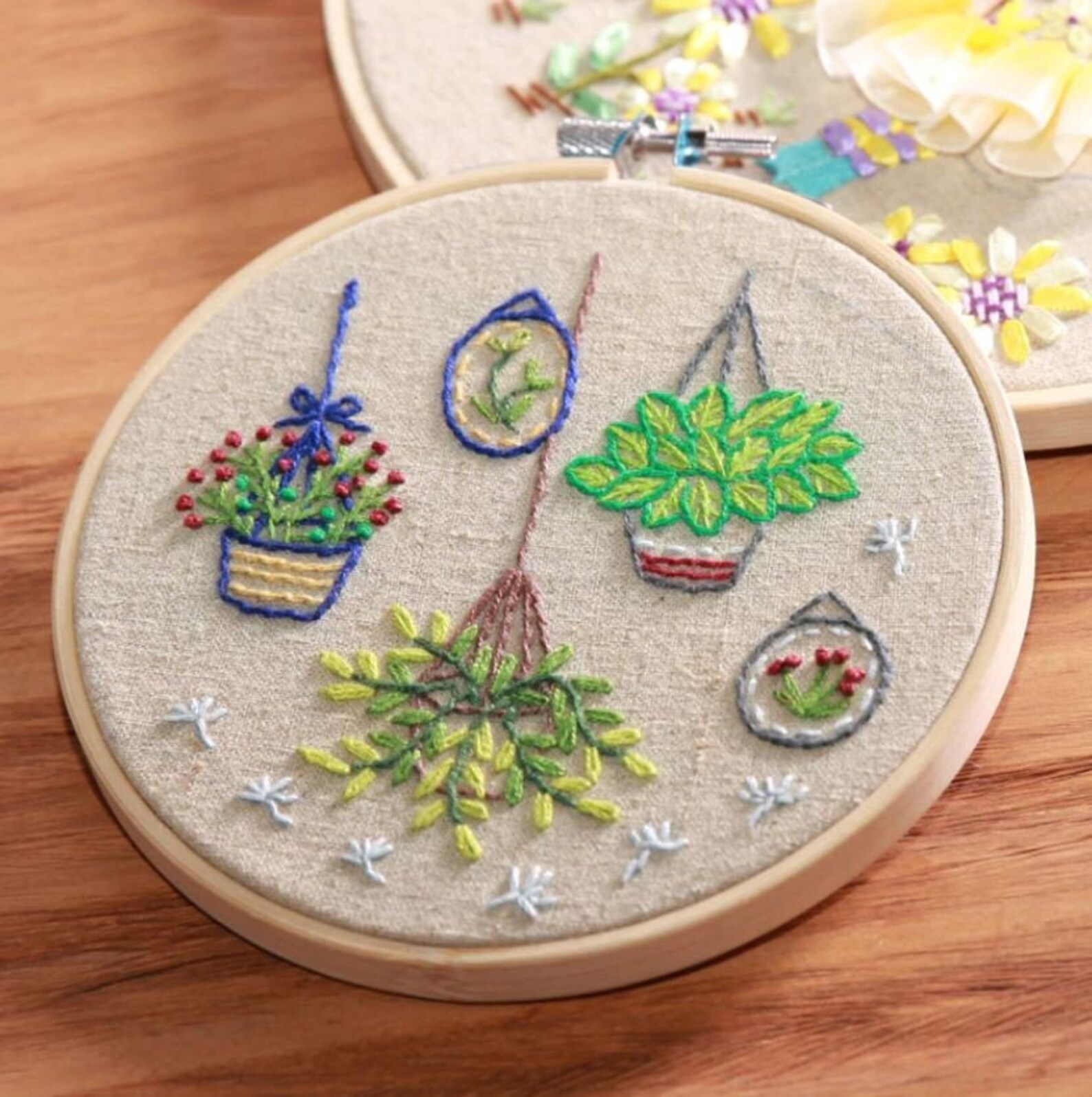 Flower Grass Design DIY Embroidery Handwork Needlework Etsy