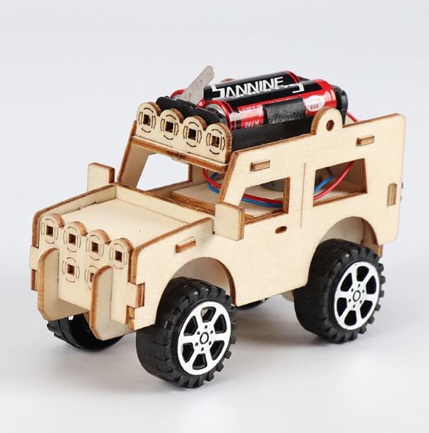 Science Experiment Electric Car Assemble Wooden Kit Etsy